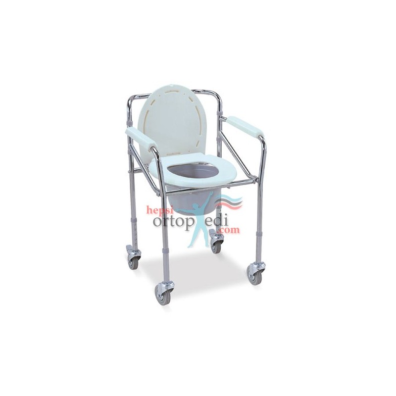 Tuvalet Sandalyesi | Tekerlekli - Katlanabilir - Yükeseklik Ayarlı